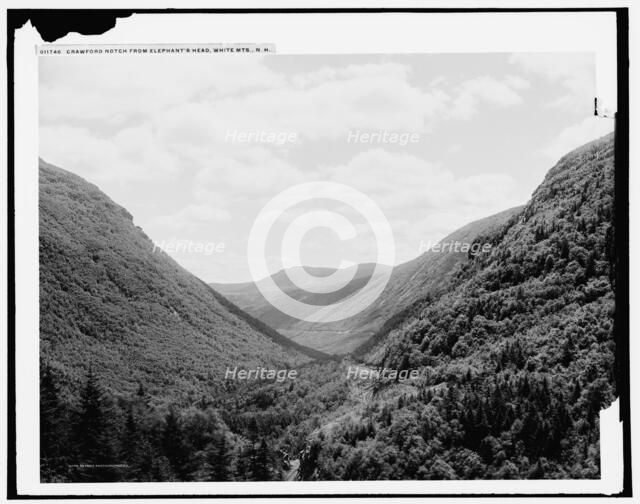 Crawford Notch from Elephant's Head, White Mts., N.H., c1900. Creator: Unknown.