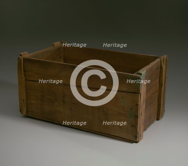 Crate sent by Lt. Garwood Hardiman to Mrs. Ora Mae Hardiman, ca. 1944. Creator: Unknown.