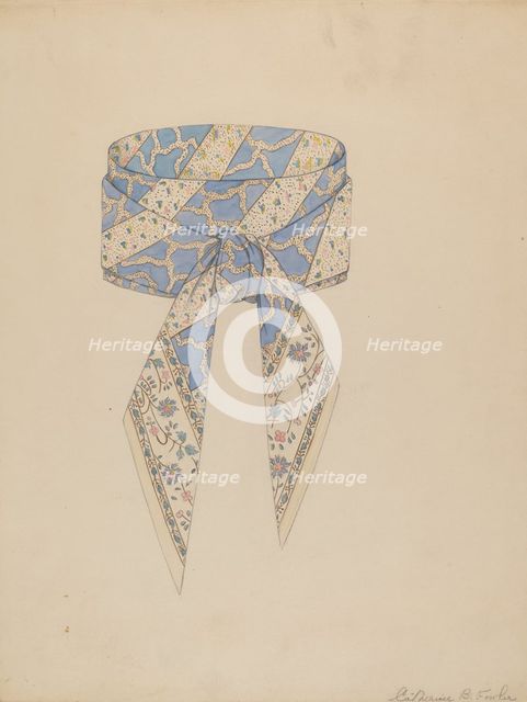 Cravat, c. 1937. Creator: Catherine Fowler.