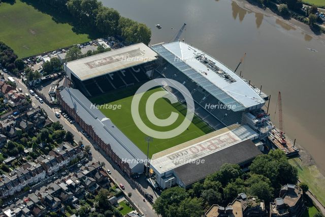 Craven Cottage, home to Fulham Football Club, Fulham, London, 2021. Creator: Damian Grady.