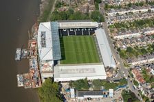 Craven Cottage, home to Fulham Football Club, Fulham, London, 2021. Creator: Damian Grady