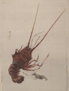 Crayfish, ca. 1887. Creator: Watanabe Seitei
