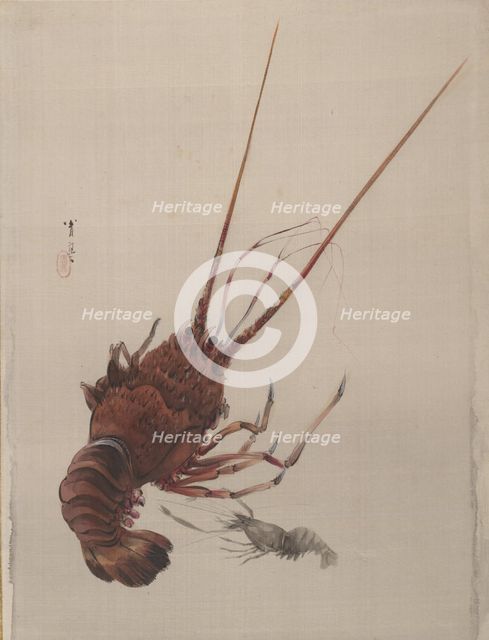Crayfish, ca. 1887. Creator: Watanabe Seitei.