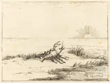 Crayfish Looking at the Sun, 1628. Creator: Jacques Callot
