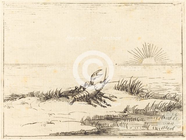 Crayfish Looking at the Sun, 1628. Creator: Jacques Callot.
