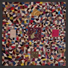 Crazy Quilt, 1886. Creator: Elizabeth Fachmann