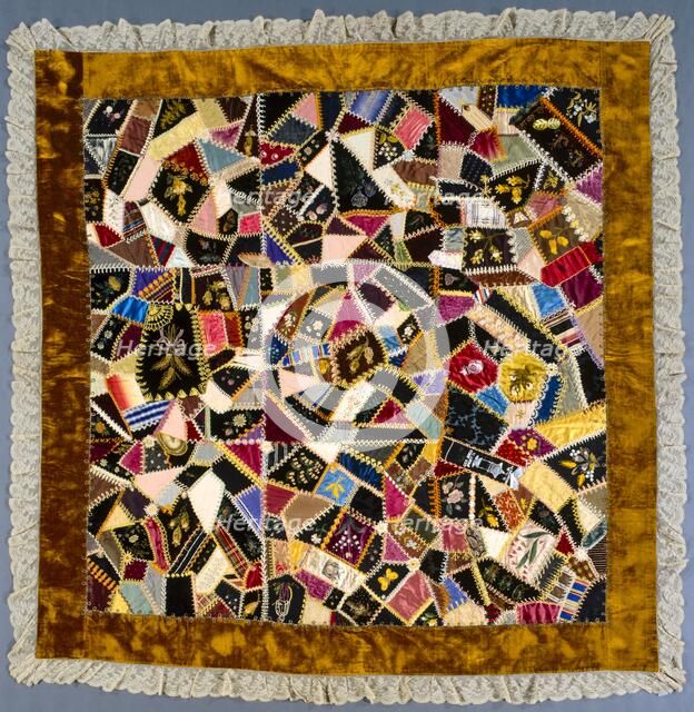 Crazy Quilt, 1887 or later. Creator: Louisa Joiner (American).