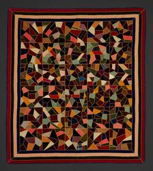 Crazy Quilt, about 1880. Creator: Martha A. Youmans