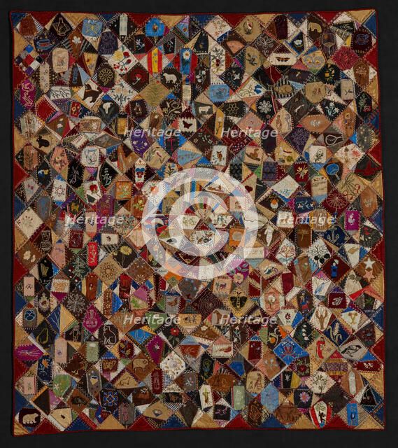 Crazy Quilt, about 1883-1893. Creator: Victorene P. Mitchell.