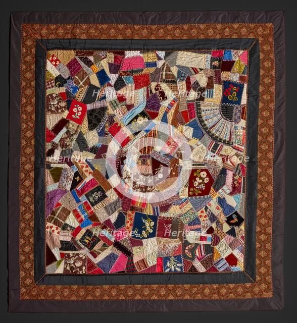 Crazy Quilt, about 1885. Creator: Unknown.