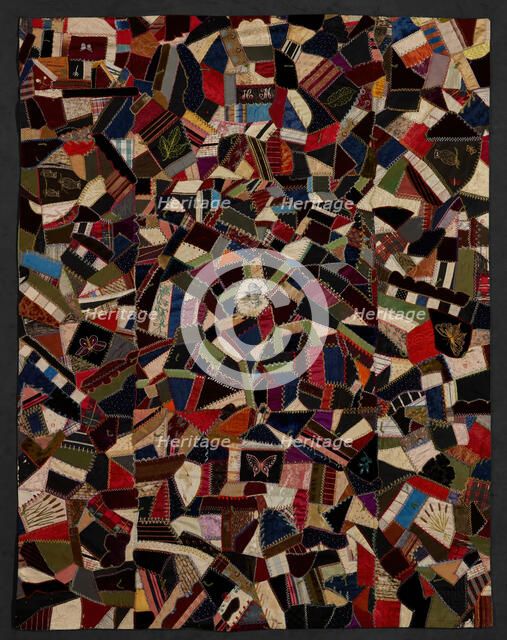 Crazy Quilt, about 1885. Creator: Unknown.