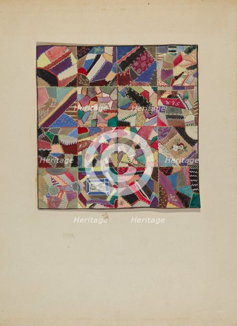 Crazy Quilt, c. 1936. Creator: Evelyn Bailey.