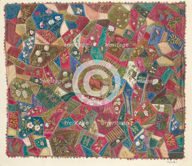 Crazy Quilt, c. 1938. Creator: Charlotte Winter.