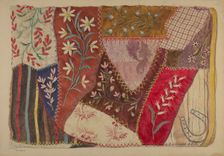 Crazy Quilt, c. 1940. Creator: Edith Magnette