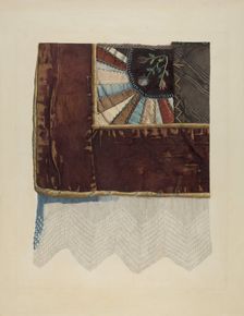 Crazy Quilt: Detail, c. 1942. Creator: Esther Molina