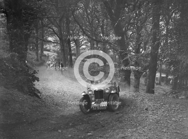 Cream Cracker Team MG PA of JM Toulmin, winner of the B&HMC Brighton-Beer Trial, 1934. Artist: Bill Brunell.