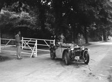 Cream Cracker Team MG PB of CAN May competing at the MCC Torquay Rally, July 1937. Artist: Bill Brunell