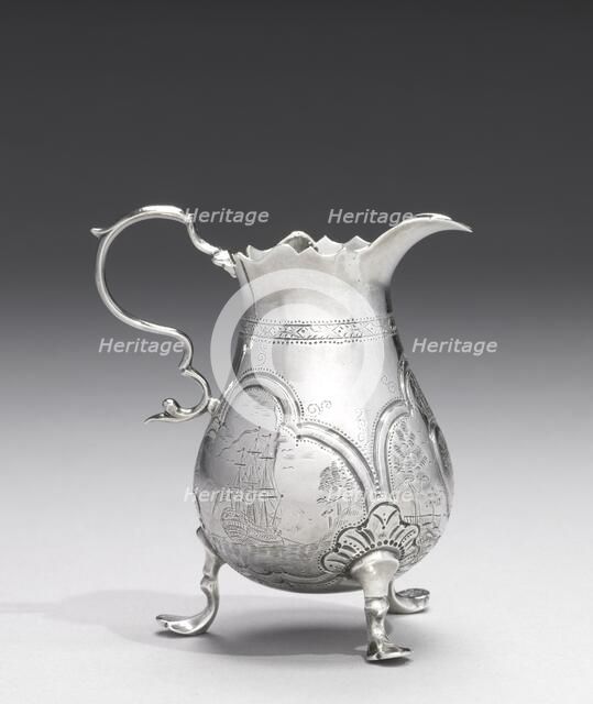 Cream Jug, 1740-1750. Creator: Jacob Hurd (American, 1702-1758).