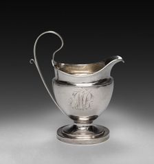 Cream Jug, c. 1800. Creator: William Haverstick (American, 1756-1823)