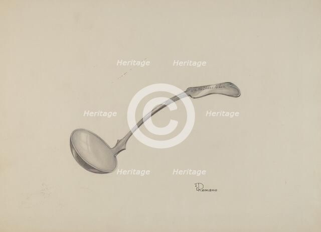 Cream Ladle, c. 1937. Creator: Josephine C. Romano.