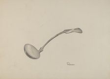 Cream Ladle, c. 1937. Creator: Josephine C. Romano