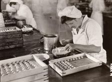 Cream manufacturing department, Rowntree factory, York, Yorkshire, 1949