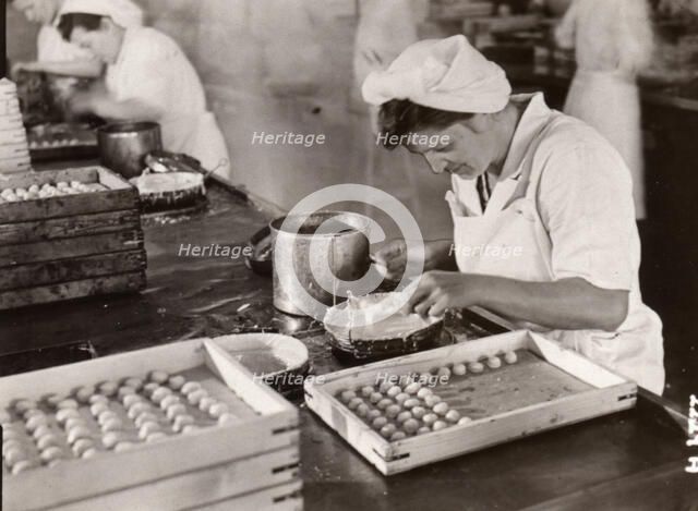 Cream manufacturing department, Rowntree factory, York, Yorkshire, 1949. Artist: Unknown