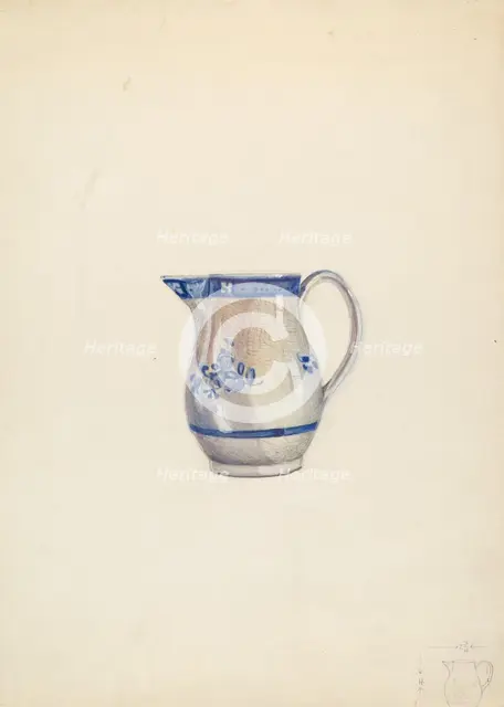 Cream Pitcher, c. 1936. Creator: Ella Josephine Sterling.