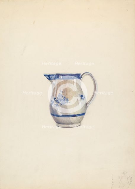 Cream Pitcher, c. 1936. Creator: Ella Josephine Sterling.