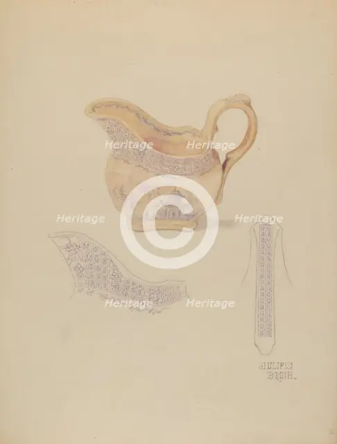 Cream Pitcher, c. 1936. Creator: Julie C Brush.
