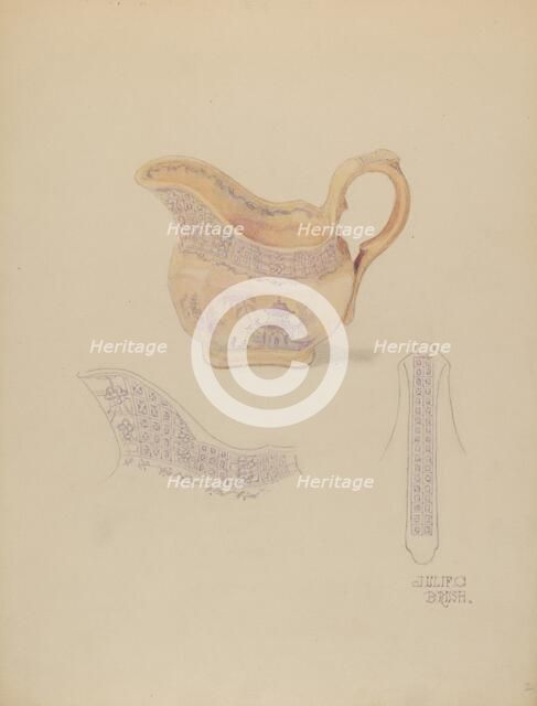 Cream Pitcher, c. 1936. Creator: Julie C Brush.