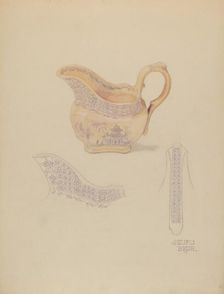 Cream Pitcher, c. 1936. Creator: Julie C Brush
