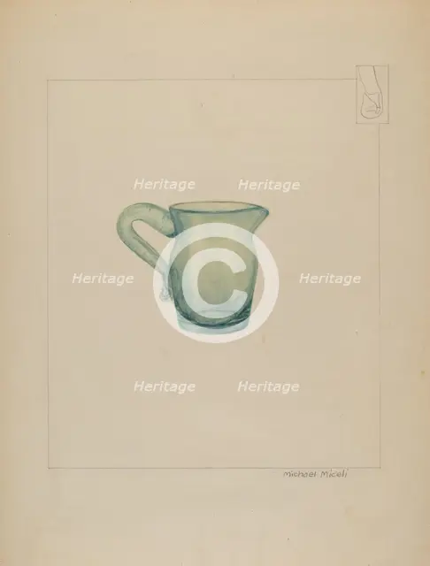 Cream Pitcher, c. 1937. Creator: Michael J. Miceli.