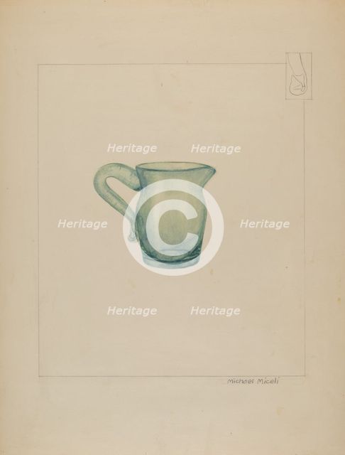Cream Pitcher, c. 1937. Creator: Michael J. Miceli.