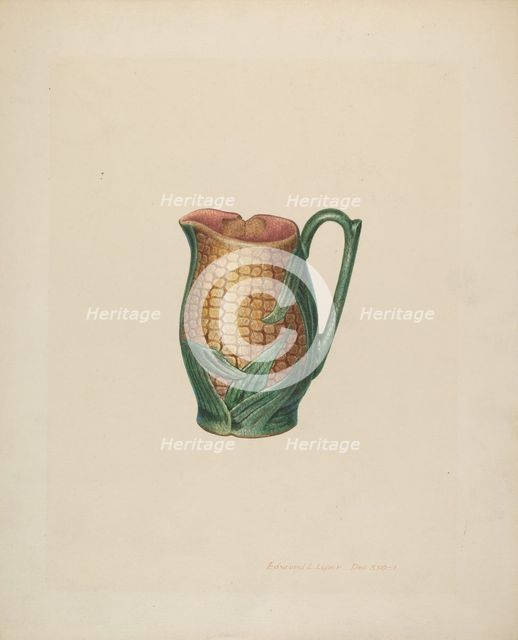 Cream Pitcher, c. 1940. Creator: Edward L Loper.
