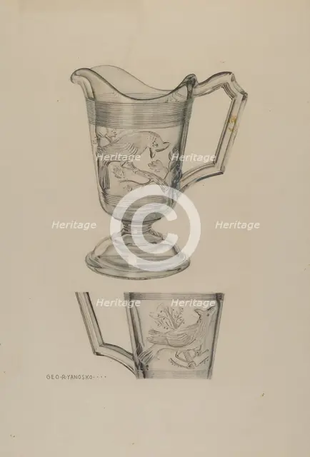 Cream Pitcher, c. 1940. Creator: George Yanosko.