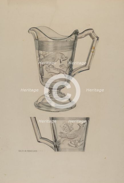 Cream Pitcher, c. 1940. Creator: George Yanosko.