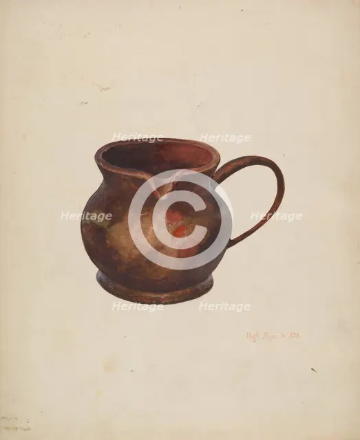 Cream Pitcher, c. 1940. Creator: Hugh Ryan.