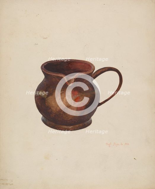 Cream Pitcher, c. 1940. Creator: Hugh Ryan.