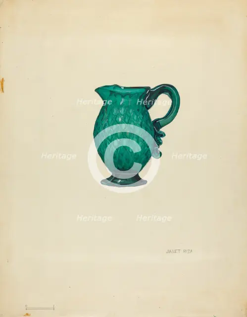 Cream Pitcher, c. 1940. Creator: Janet Riza.