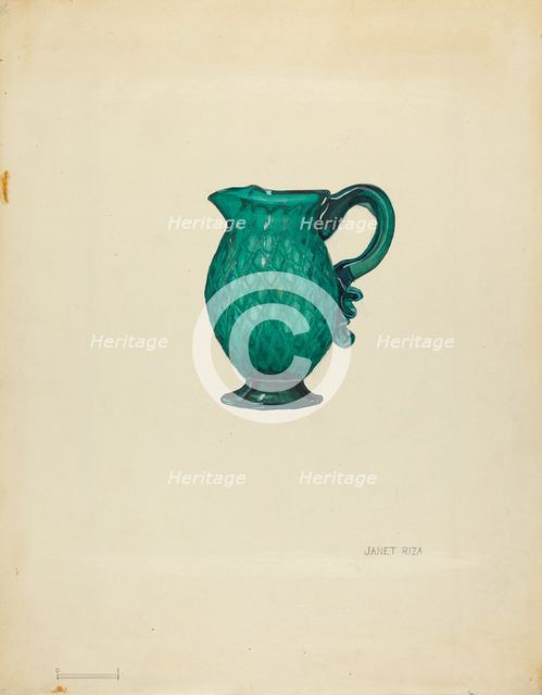 Cream Pitcher, c. 1940. Creator: Janet Riza.