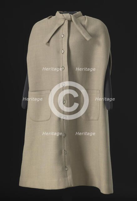 Cream wool cape designed by Arthur McGee, mid 20th-late 20th century. Creator: Arthur McGee.