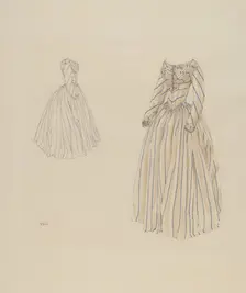 Cream Taffeta Dress, c. 1937. Creator: Arelia Arbo