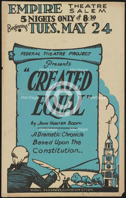 Created Equal, Salem, MA, 1938. Creator: Unknown.