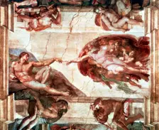 Creation of Adam 1508-1512. Artist: Michelangelo Buonarroti
