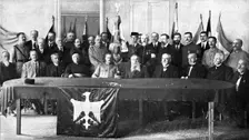 Creation of the Polish Army in France; The Franco-Polish mission receives the flag..., 1917. Creator: Unknown