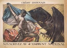 Crédit Lyonnais. Souscrivez au 4e Emprunt National , 1918. Creator: Faivre, Abel (1853-1945)