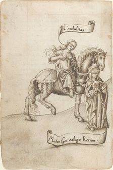 Credulity Preparing to Nurse the Mother of Hope [fol. 18 verso], c. 1512/1515. Creator: Unknown