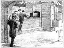 Cremation at the Cremation Society of England, St John's, Knaphill, Woking, Surrey, 1889