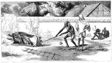 Cremation in Calcutta, India, 1882